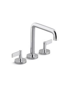 DECK-MOUNT BATH FAUCET, TALL SPOUT, LEVER HANDLES