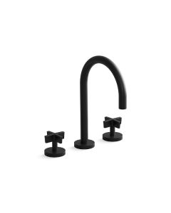 SINK FAUCET, GOOSENECK SPOUT, CROSS HANDLES