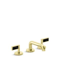 SINK FAUCET, LOW SPOUT, NERO MARQUINA HANDLES