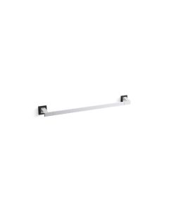 TOWEL BAR, 24" WITH MATTE BLACK ACCENTS
