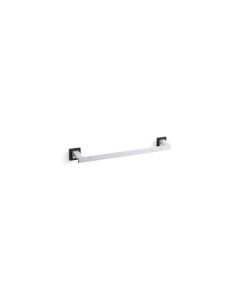TOWEL BAR, 18" WITH MATTE BLACK ACCENTS