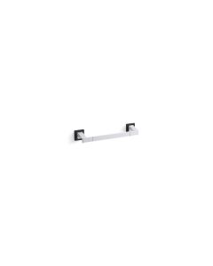 TOWEL BAR, 12" WITH MATTE BLACK ACCENTS